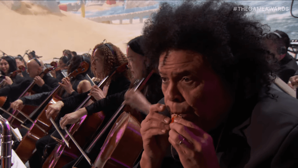 The Game Awards 2025 Orchestra - Pedro Eustache ("Flute Guy") playing  a whistle