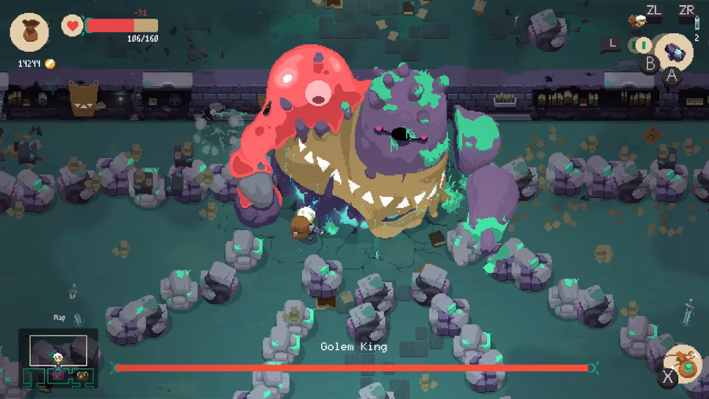 Moonlighter - battling the Golem King