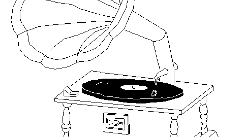 Time Flies - a fly sitting on a phonograph