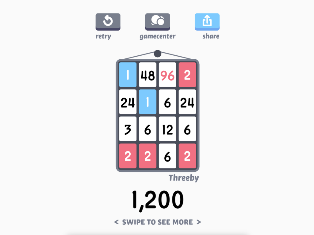 Threes! - swipe to see more