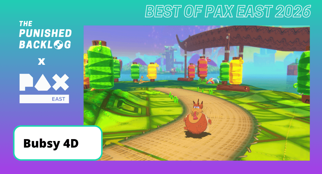 Screenshot of Bubsy 4D, demoed at PAX East 2026