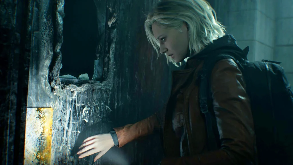 Resident Evil Requiem - Grace entering the Wrenwood Hotel