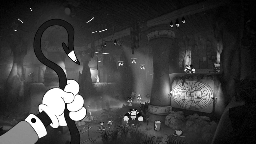 A screenshot from the video game MOUSE P.I. For Hire showing an underground city. 