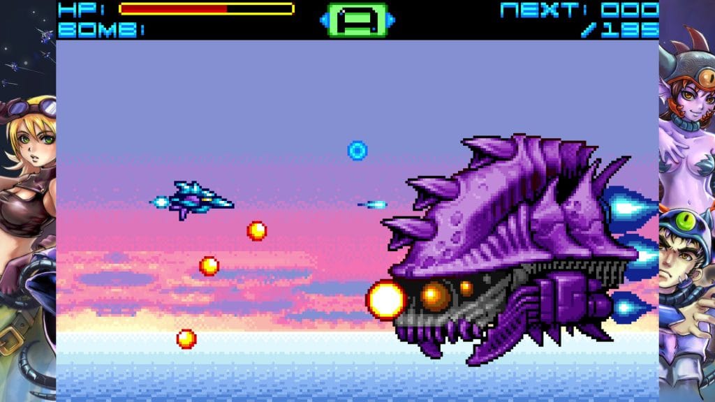Sigma Star Saga DX - 2D side-scrolling shooter gameplay