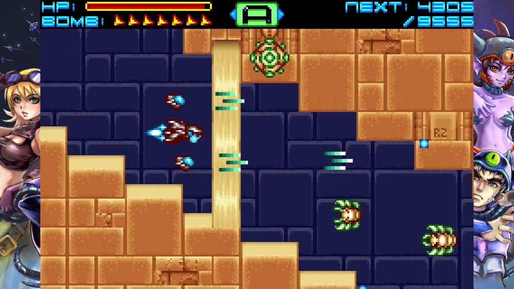 Sigma Star Saga DX - ship section on sand planet