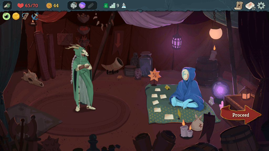 A screenshot from Slay the Spire 2 Early Access showing a character in a shop.