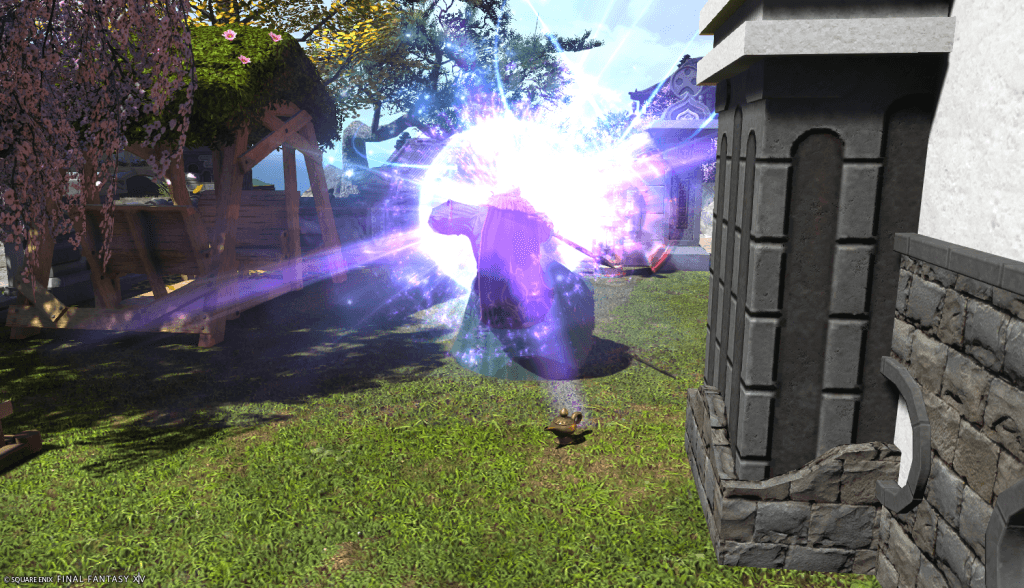 Screenshot of the White Mage class in the Final Fantasy XIV: Evercold expansion