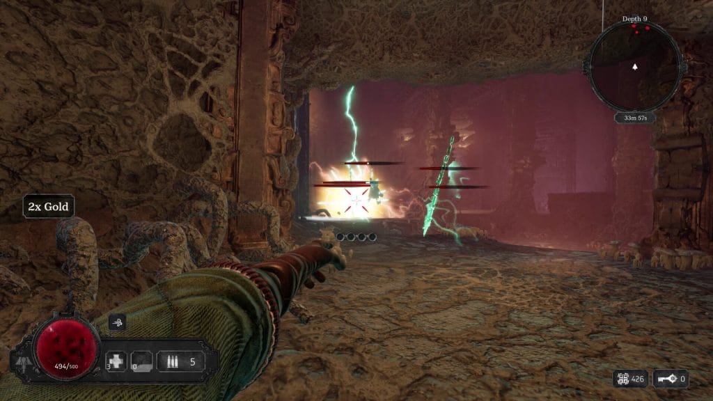 Gameplay screenshot from the video game Abyssus