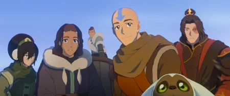The Team Avatar gang from the trailer for the new Avatar Aang: The Last Airbender in a piece about how the new movie should still have a theatrical release.