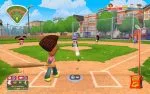 Backyard Baseball 2026 - Review. In a screenshot, a character is at bat while Kenny pitches.