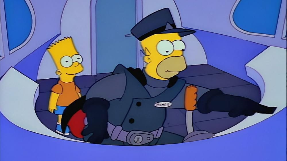 Photo of Bart and Homer from The Simpsons, "Marge vs. the Monorail"