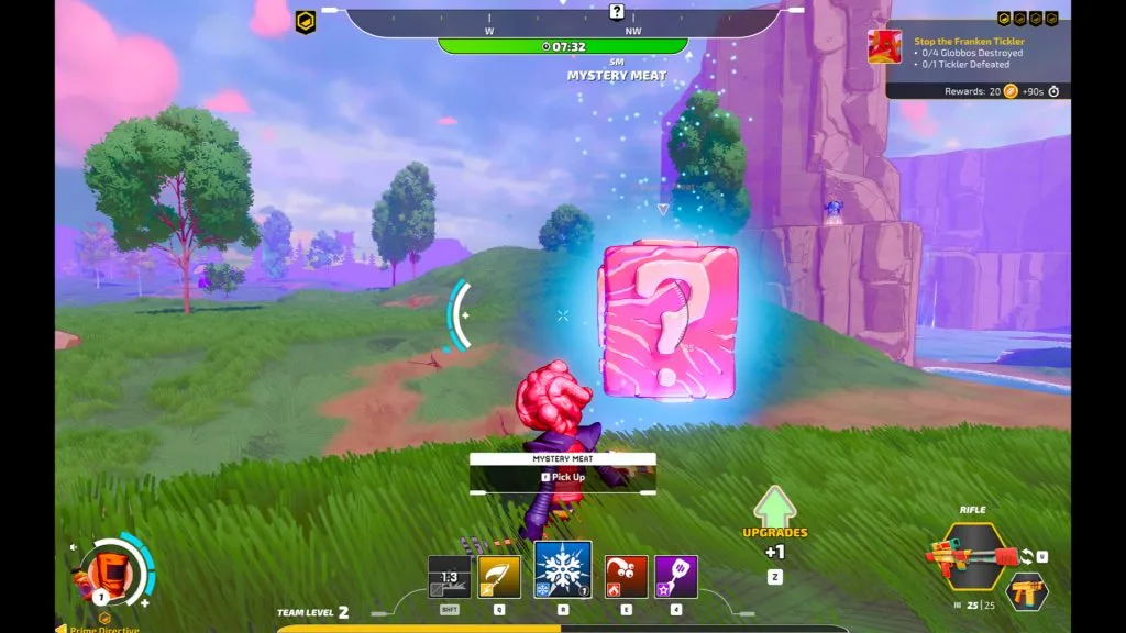 Swapmeat review - picture of Squishy approaching a mystery meat
