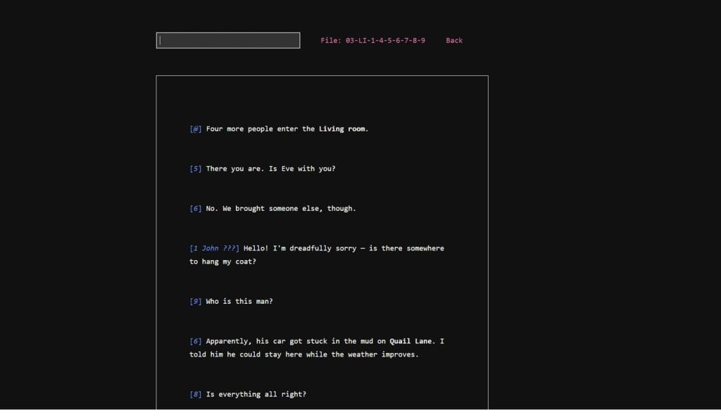 Gameplay screenshot of a scene from 2025's Type Help, developed by William Rous