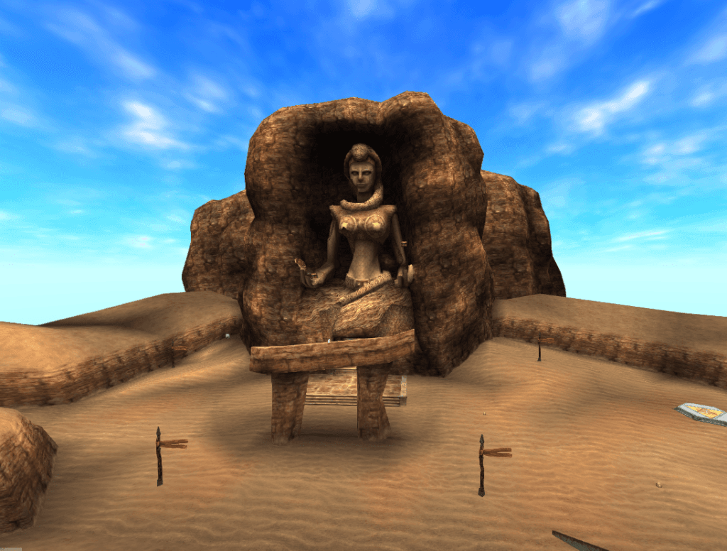 The Legend of Zelda: Ocarina of Time - Desert Colossus, also known as the large statue that serves as the entrance to the Spirit Temple