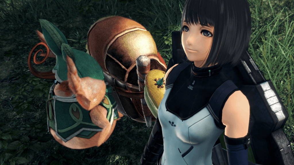 Photo of a human from Xenoblade Chronicles X with a Nopon beside her