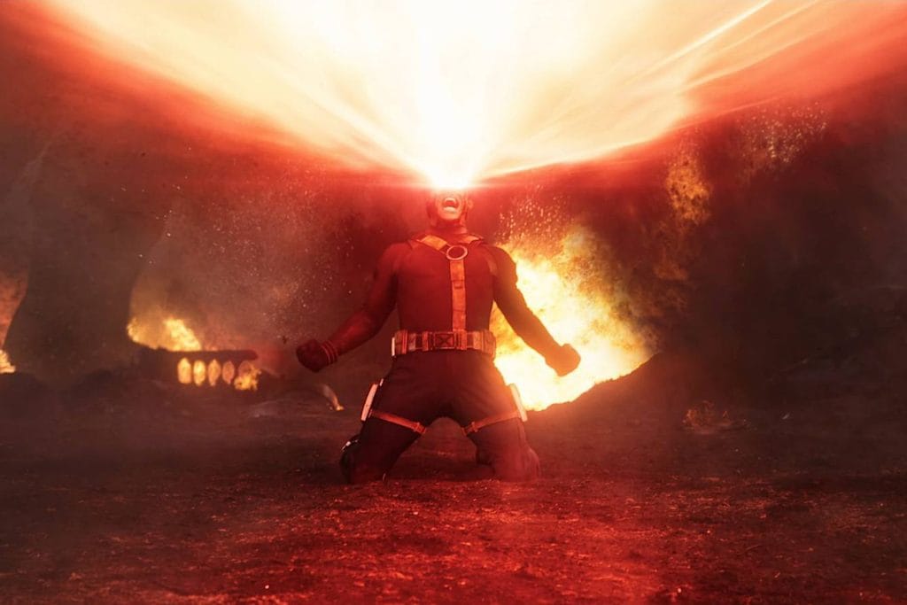 Avengers: Doomsday - Cyclops of the X-Men firing a giant energy beam from his eyes