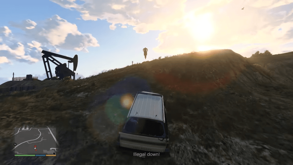 Grand Theft Auto V - photo of Trevor Philips hunting down immigrants for the Civil Border Patrol