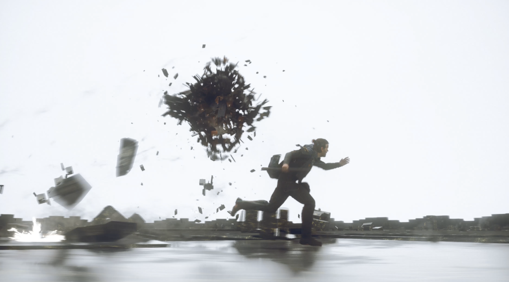 Control Resonant: A screenshot of Dylan Faden fighting an amorphous enemy. 