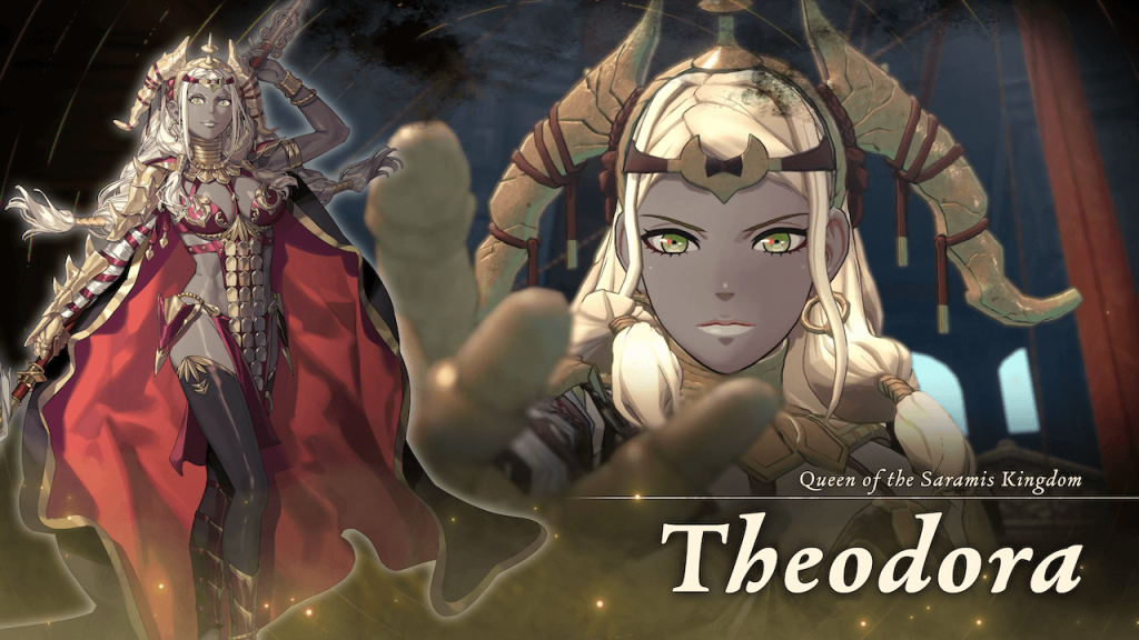 Fire Emblem: Fortune's Weave - Promotional image of Theodora. 
