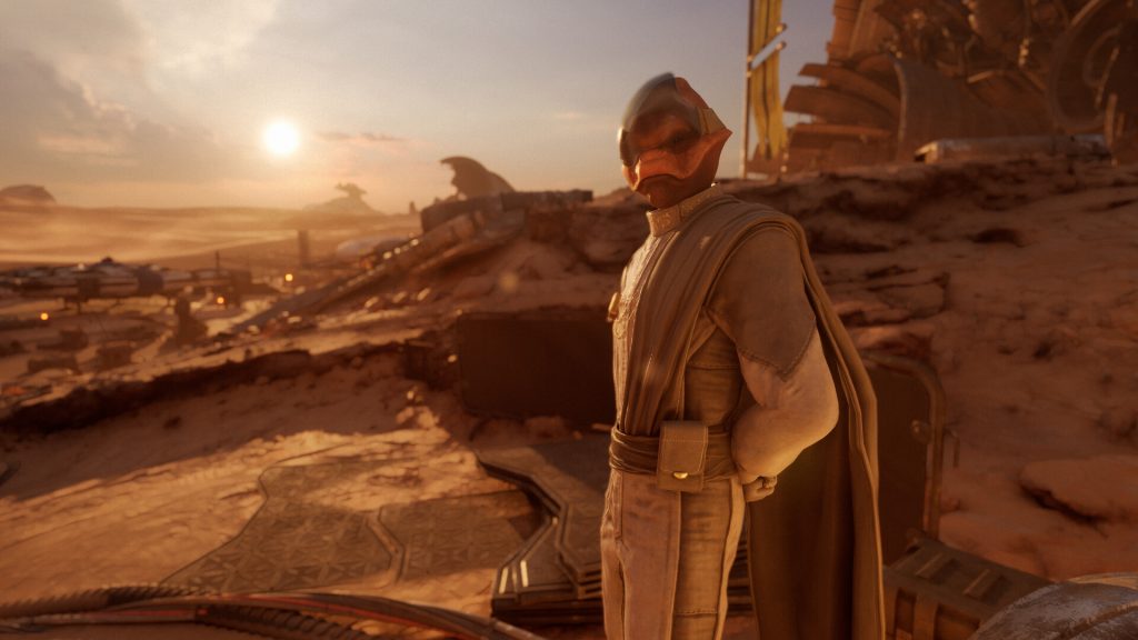 Star Wars: Galactic Racer review - screenshot of an alien NPC