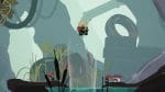 The Merlies Review - screenshot of a group of birds riding an air current as two other birds look up at them. Tires lay scattered in the background.