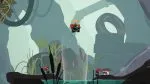 The Merlies Review - screenshot of a group of birds riding an air current as two other birds look up at them. Tires lay scattered in the background.