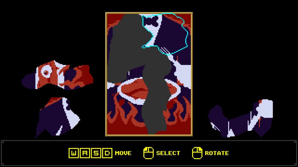 Tenebris Somnia Review: A screenshot of the 2D art style of a puzzle. 